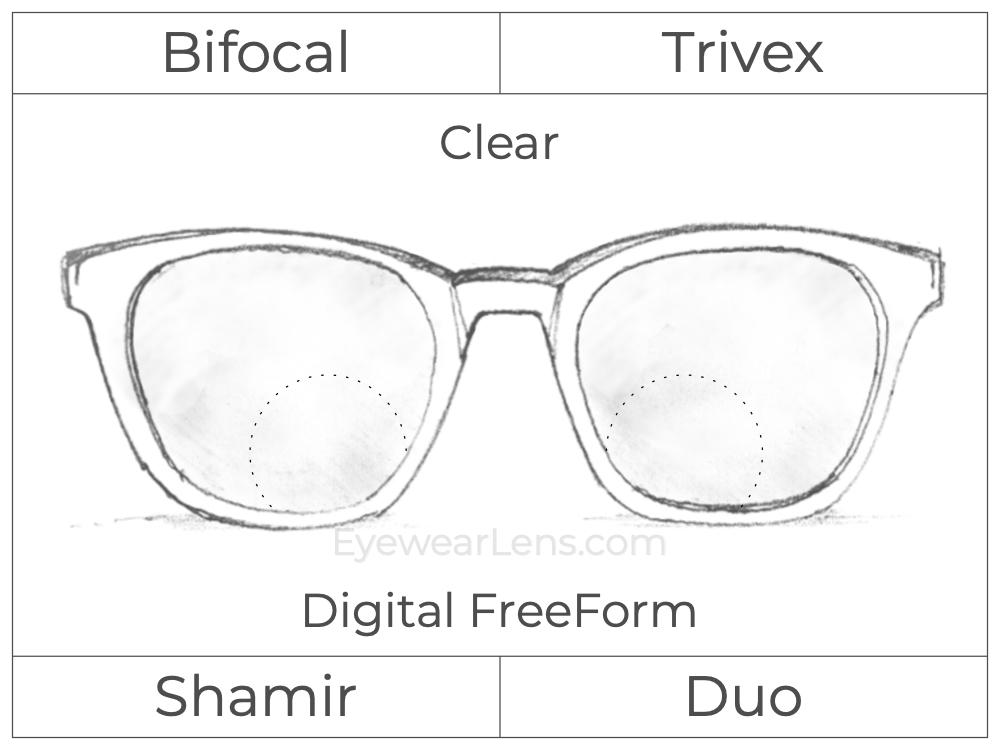 Bifocal - Shamir Duo - Trivex - Digital FreeForm - Clear