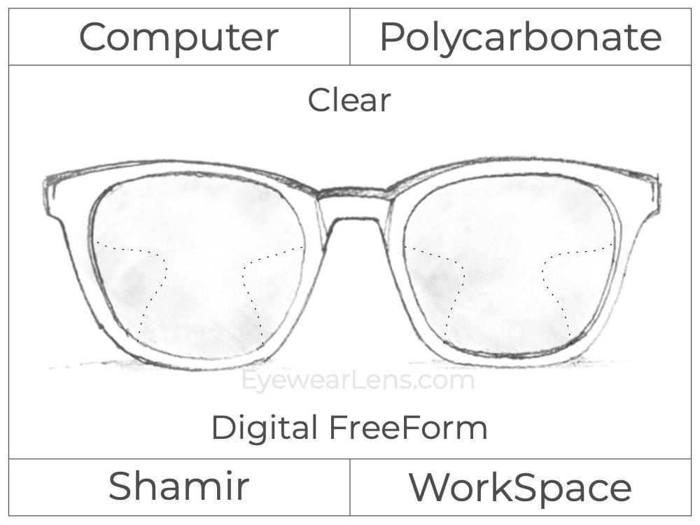 Computer Progressive - Shamir - WorkSpace - Digital FreeForm - Polycarbonate - Clear