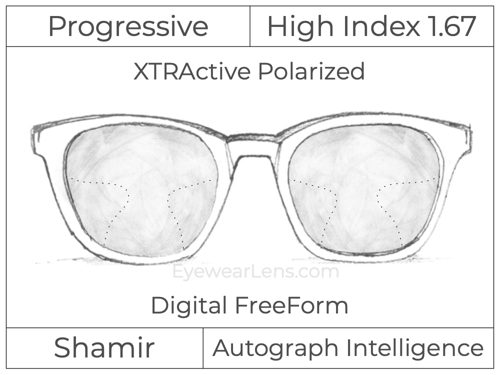 Progressive - Shamir - Autograph Intelligence - Digital - High Index 1.67 - Transitions XTRActive Polarized