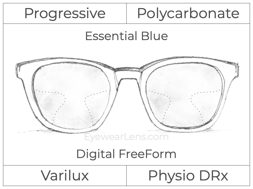 Progressive - Varilux - Physio DRx - Digital FreeForm - Polycarbonate - Smart Blue Filter
