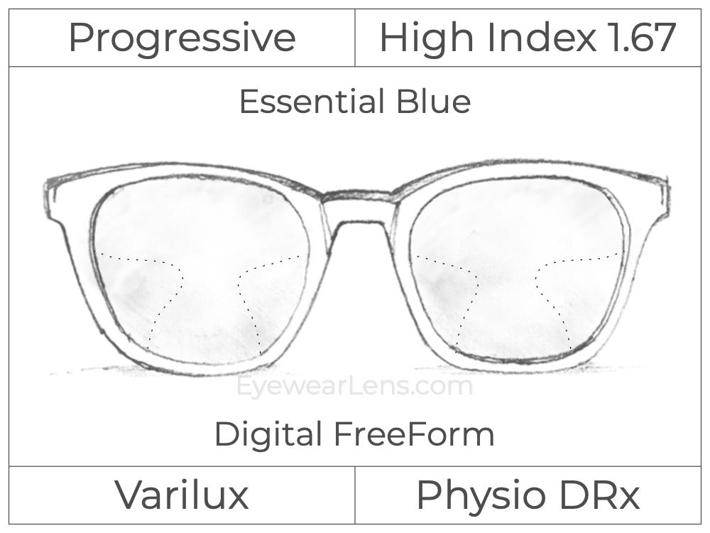 Progressive - Varilux - Physio DRx - Digital FreeForm - High Index 1.67 - Smart Blue Filter
