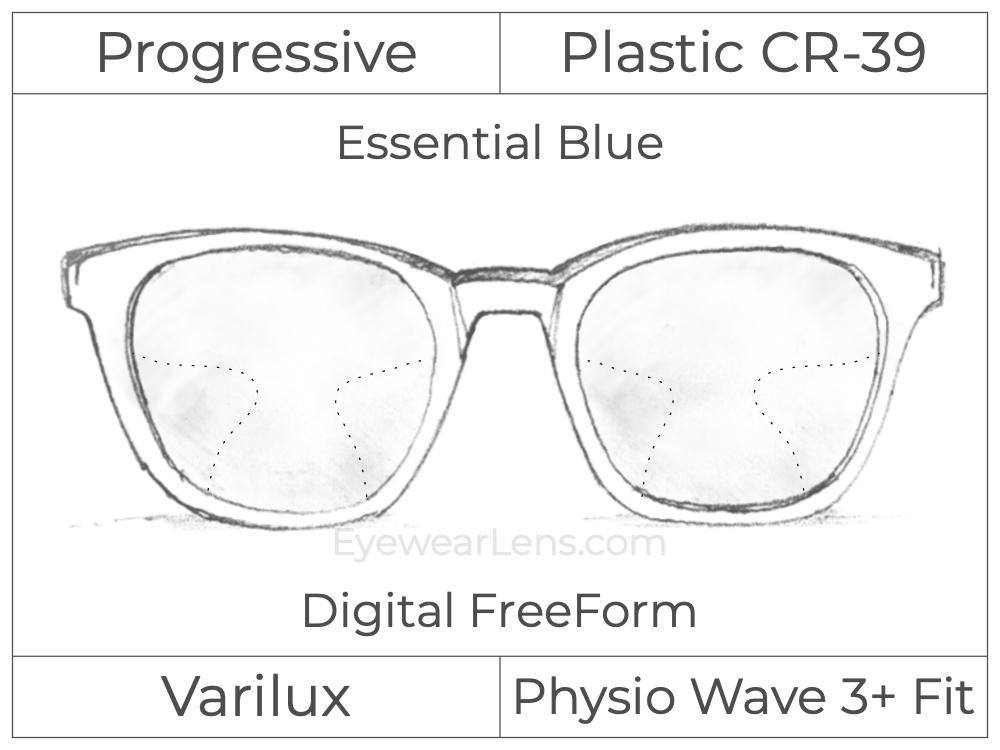 Progressive - Varilux - Physio Wave 3 Fit - Digital FreeForm - Plastic - Smart Blue Filter