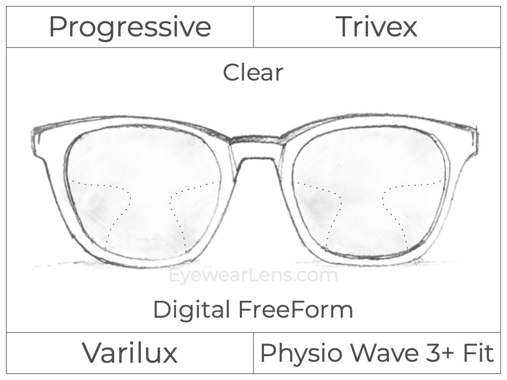 Progressive - Varilux - Physio Wave 3 Fit - Digital FreeForm - Trivex - Clear