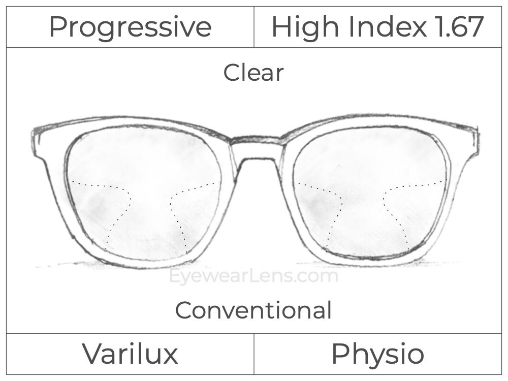 Progressive - Varilux - Physio - High Index 1.67 - Clear