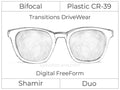 Bifocal - Shamir Duo - Plastic CR-39 - Digital - DriveWear
