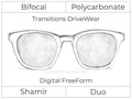 Bifocal - Shamir Duo - Polycarbonate - Digital - DriveWear