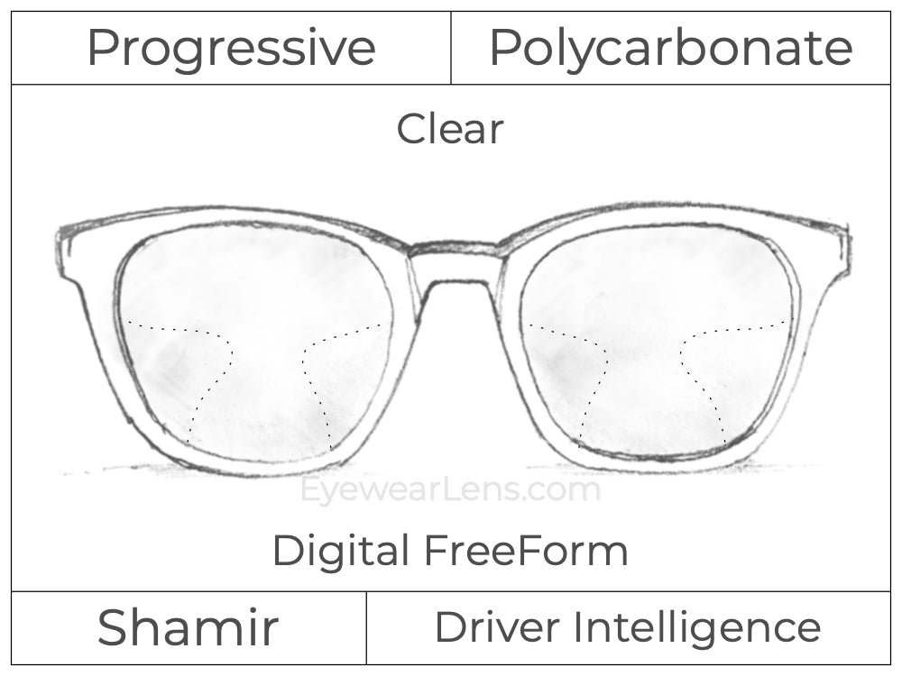 Progressive - Shamir - Driver Intelligence Moon - Digital - Polycarbonate - Clear