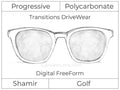 Progressive - Shamir - Golf - Digital - Polycarbonate - Transitions DriveWear