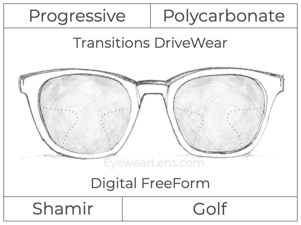 Progressive - Shamir - Golf - Digital - Polycarbonate - Transitions DriveWear