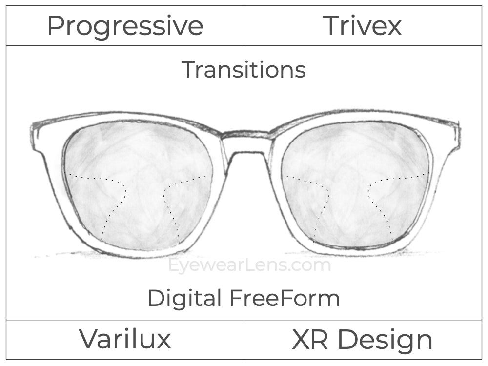 Progressive - Varilux - XR Design - Digital - Trivex - Transitions Signature