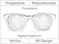Progressive - Varilux - XR Design - Digital - Polycarbonate - Transitions Signature