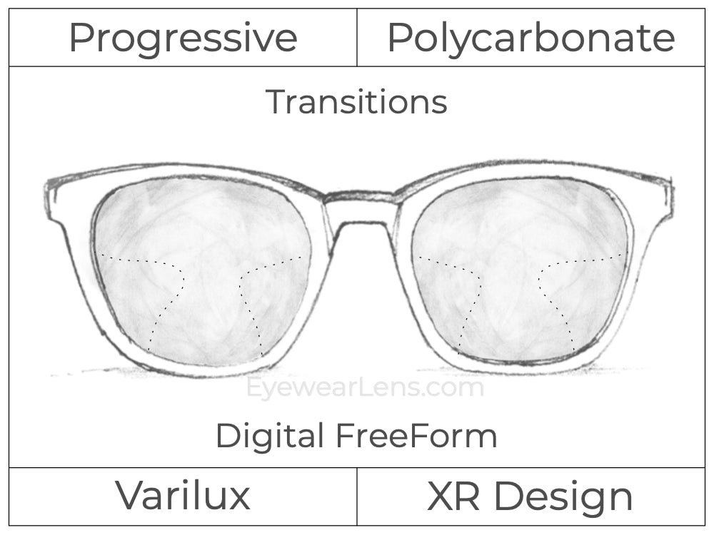 Progressive - Varilux - XR Design - Digital - Polycarbonate - Transitions Signature