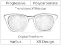 Progressive - Varilux - XR Design - Digital - Polycarbonate - Transitions XTRActive