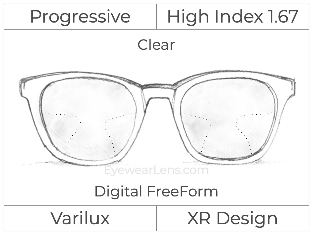 Progressive - Varilux - XR Design - Digital - High Index 1.67 - Clear