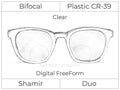 Bifocal - Shamir Duo - Plastic - Digital FreeForm - Clear