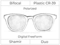 Bifocal - Shamir Duo - Plastic - Digital FreeForm - Polarized