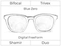 Bifocal - Shamir Duo - Trivex - Digital FreeForm - Blue Zero
