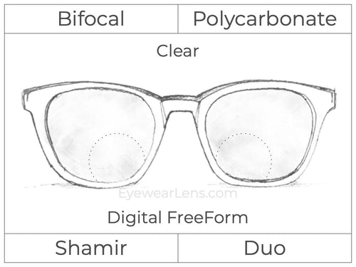 Bifocal - Shamir Duo - Polycarbonate - Digital - Clear