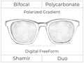 Bifocal - Shamir Duo - Polycarbonate - Digital FreeForm - Polarized Gradient