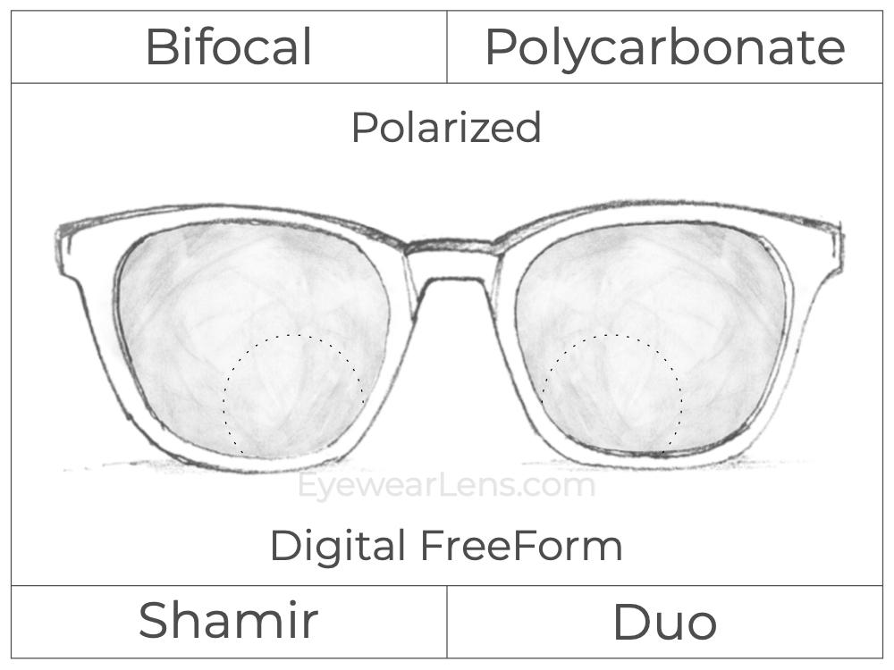 Bifocal - Shamir Duo - Polycarbonate - Digital FreeForm - Polarized