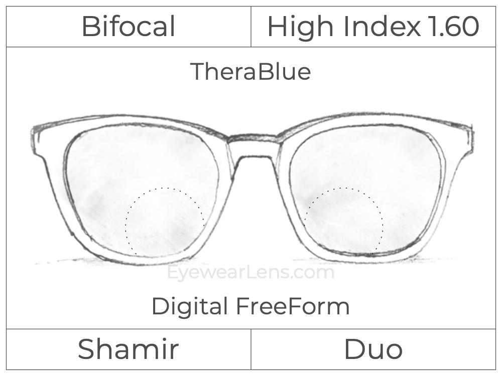 Bifocal - Shamir Duo - High Index 1.60 - Digital FreeForm - TheraBlue