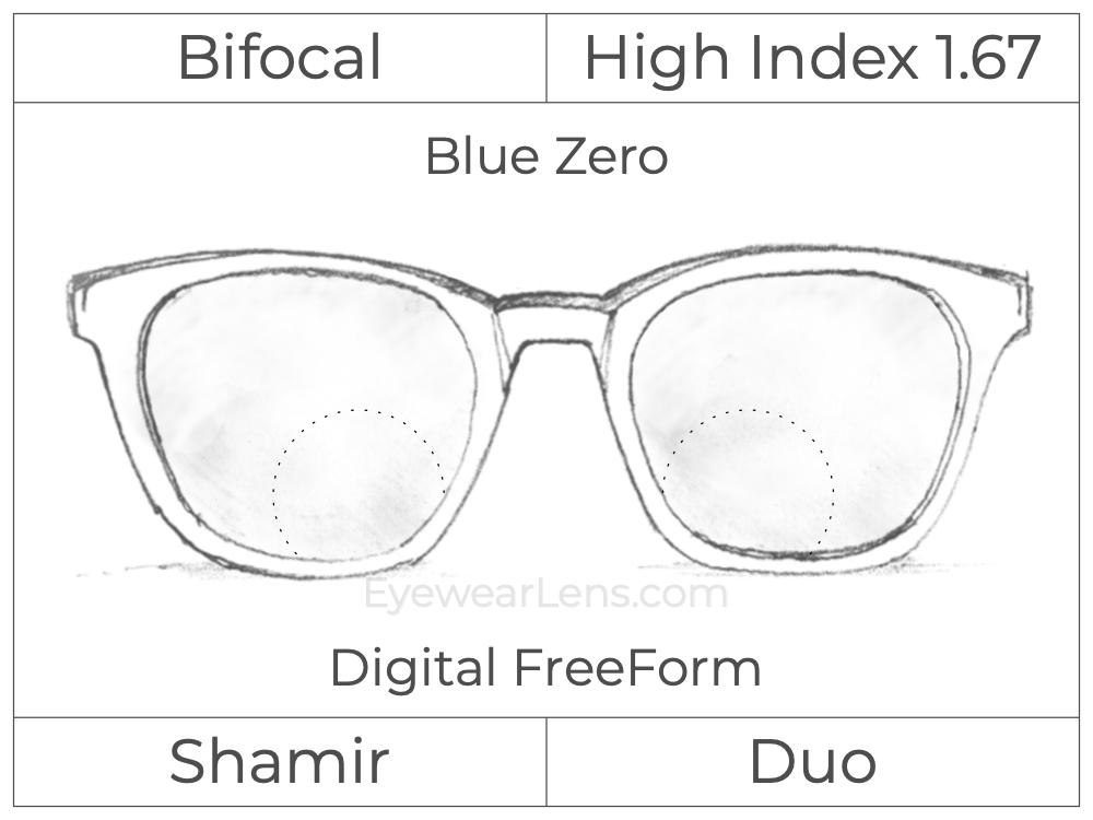 Bifocal - Shamir Duo - High Index 1.67 - Digital FreeForm - Blue Zero