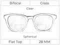 Bifocal - Flat Top 28 - Glass - Spherical - Clear
