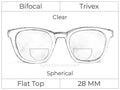Bifocal - Flat Top 28 - Trivex - Spherical - Clear