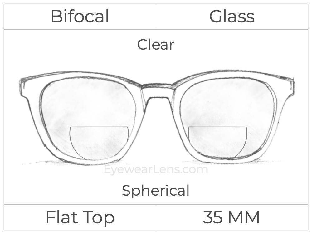 Bifocal - Flat Top 35 - Glass - Spherical - Clear