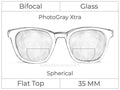 Bifocal - Flat Top 35 - Glass - Spherical - PhotoGray Xtra
