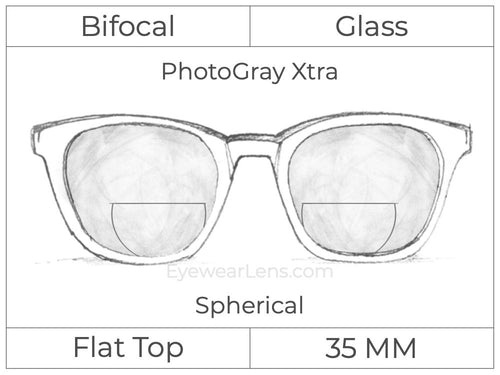 Bifocal - Flat Top 35 - Glass - Spherical - PhotoGray Xtra