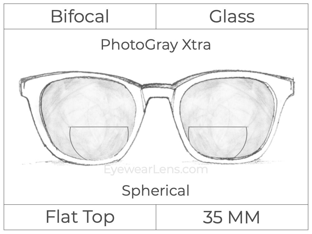 Bifocal - Flat Top 35 - Glass - Spherical - PhotoGray Xtra