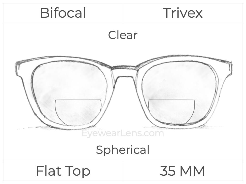 Bifocal - Flat Top 35 - Trivex - Spherical - Clear