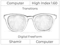 Computer Progressive - Shamir - Computer - Digital FreeForm - High Index 1.60 - Transitions Signature