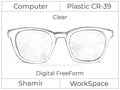 Computer Progressive - Shamir - WorkSpace - Digital FreeForm - Plastic - Clear