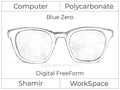 Computer Progressive - Shamir - WorkSpace - Digital FreeForm - Polycarbonate - Blue Zero