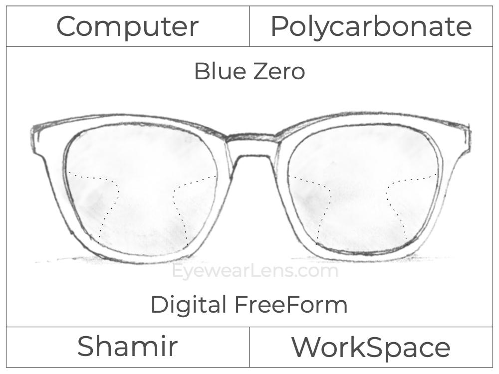 Computer Progressive - Shamir - WorkSpace - Digital FreeForm - Polycarbonate - Blue Zero