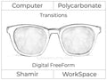 Computer Progressive - Shamir - WorkSpace - Digital FreeForm - Polycarbonate - Transitions Signature