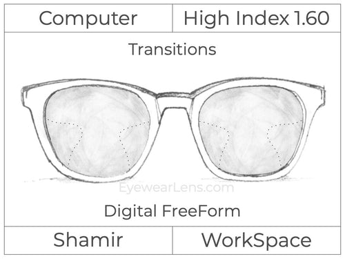 Computer Progressive - Shamir - WorkSpace - Digital - High Index 1.60 - Transitions Signature