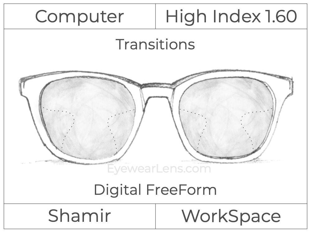 Computer Progressive - Shamir - WorkSpace - Digital FreeForm - High Index 1.60 - Transitions Signature