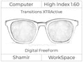 Computer Progressive - Shamir - WorkSpace - Digital FreeForm - High Index 1.60 - Transitions XTRActive
