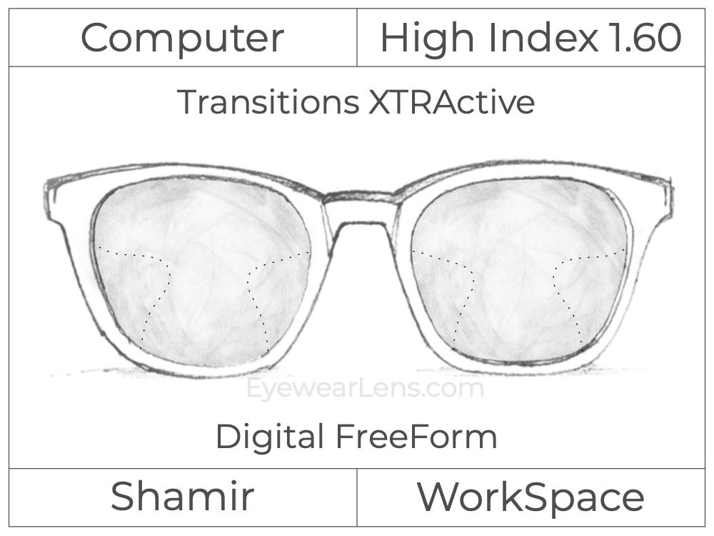 Computer Progressive - Shamir - WorkSpace - Digital FreeForm - High Index 1.60 - Transitions XTRActive