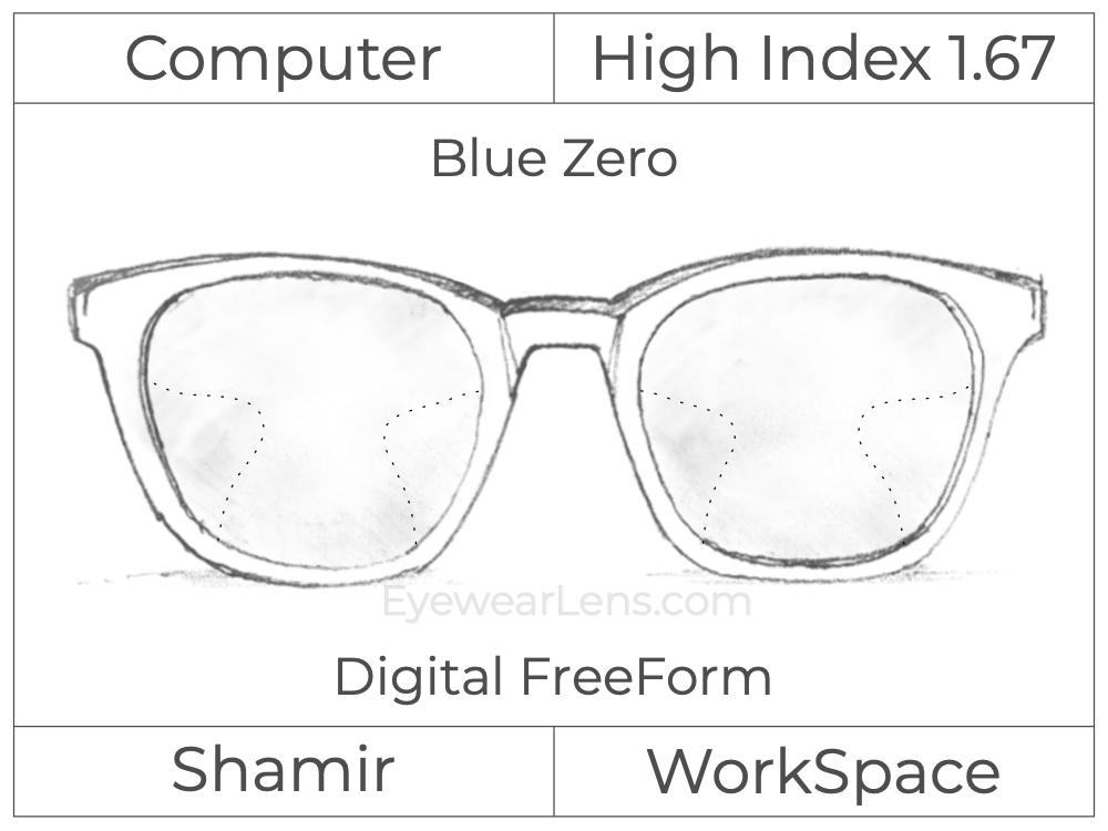 Computer Progressive - Shamir - WorkSpace - Digital FreeForm - High Index 1.67 - Blue Zero