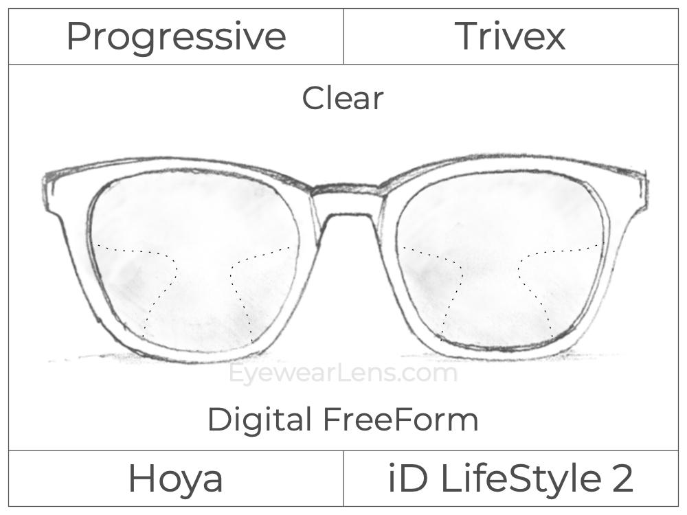 Progressive - Hoya - ID LifeStyle 2 - Digital FreeForm - Trivex - Clear