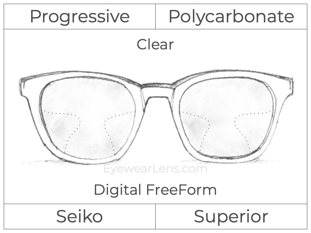 Progressive - Seiko - Superior - Digital FreeForm - Polycarbonate - Clear