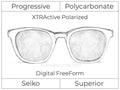 Progressive - Seiko - Superior - Digital - Polycarbonate - Transitions XTRActive Polarized