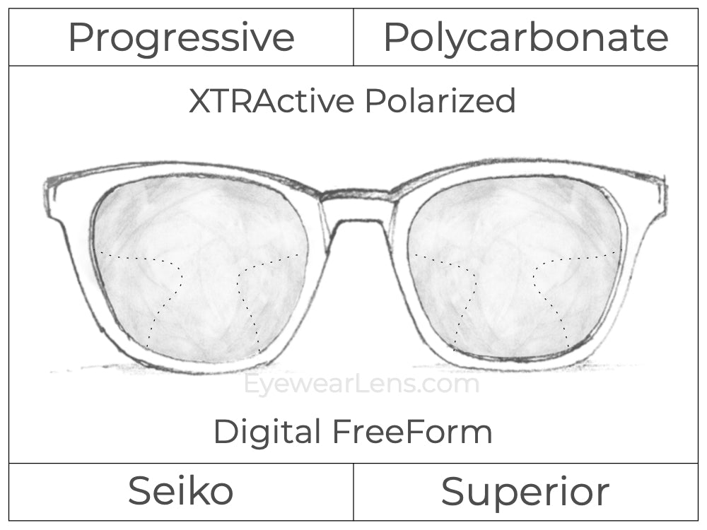 Progressive - Seiko - Superior - Digital - Polycarbonate - Transitions XTRActive Polarized