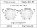 Progressive - Seiko - Surmount - Digital FreeForm - Plastic - Transitions Vantage