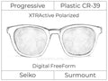 Progressive - Seiko - Surmount - Digital - Plastic - Transitions XTRActive Polarized