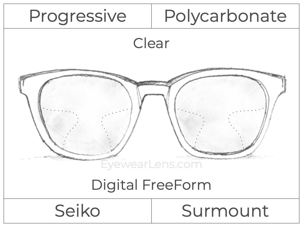 Progressive - Seiko - Surmount - Digital FreeForm - Polycarbonate - Clear